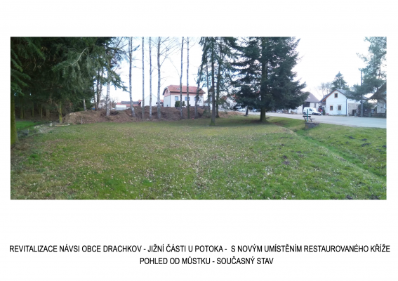 Obnova stávajícího křížku na návsi v Drachkově