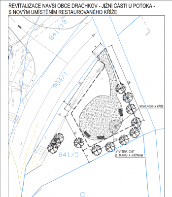 Obnova stávajícího křížku na návsi v Drachkově